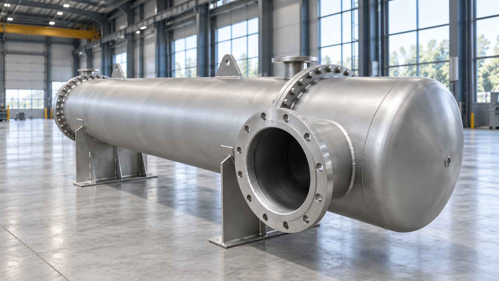 Borulu Eşanjör — fabrika ortamında ürün görünümü