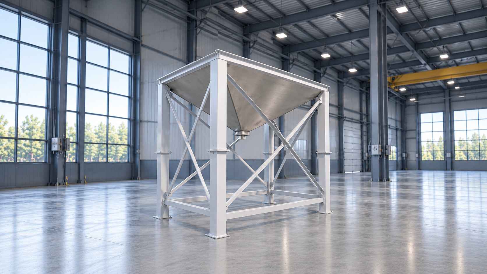 Bunker — fabrika ortamında ürün görünümü