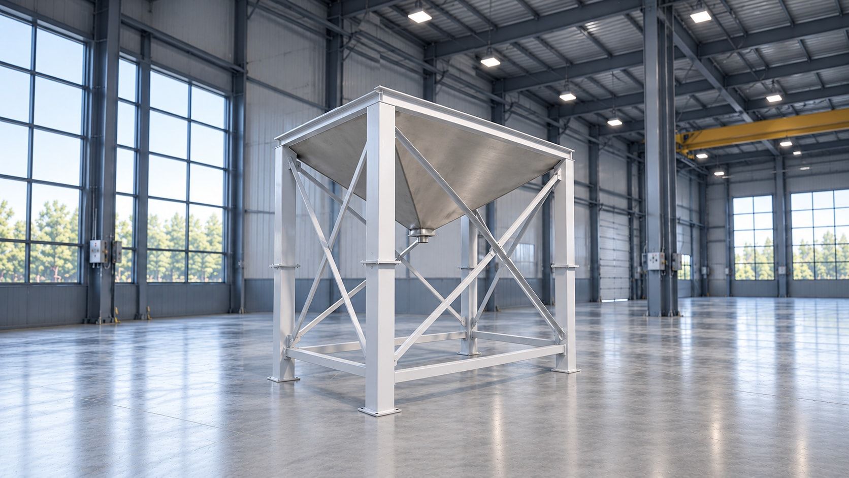 Bunker — fabrika ortamında ürün görünümü